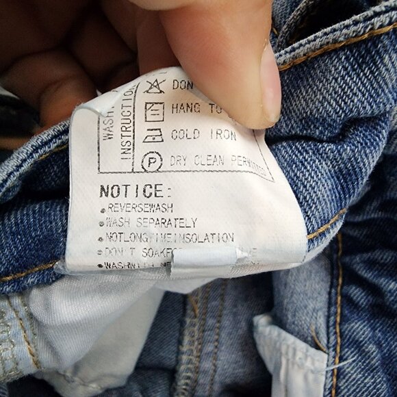 HDLTE Jeans Womens Large Faded Stretch High Rise Wide Leg - Picture 13 of 14